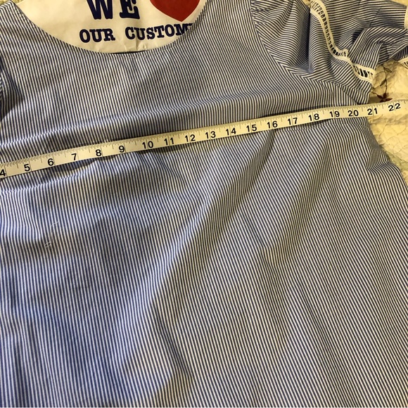 Talbots Blue & White Popover Size LP - Picture 8 of 10